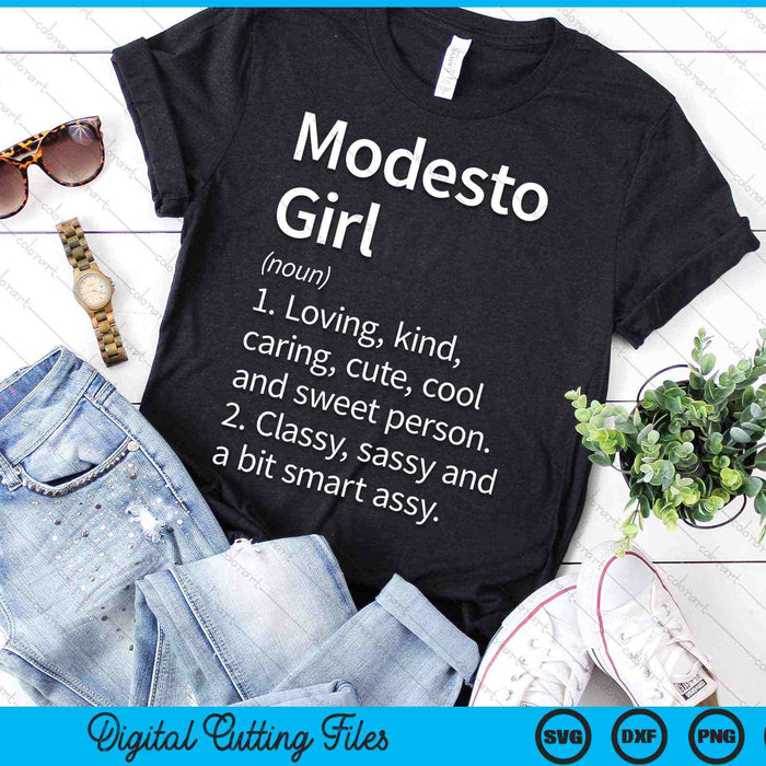 Modesto Girl CA California Home Roots SVG PNG Digital Cutting Files