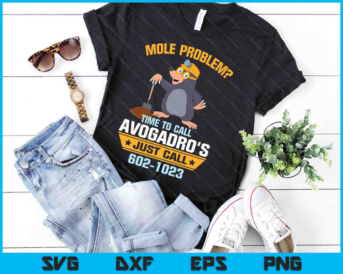 Mole probleem-chemie Avogadro's nummer mol dag SVG PNG digitale snijbestanden