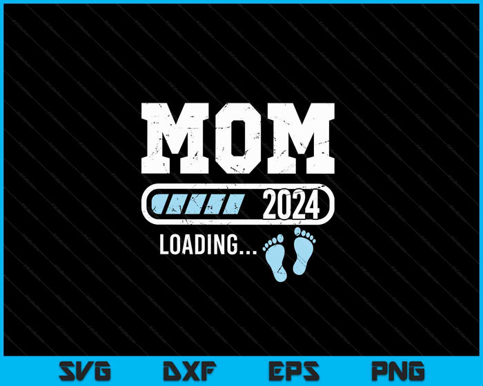 Mom 2024 Loading for Pregnancy Announcement SVG PNG Digital Cutting Files