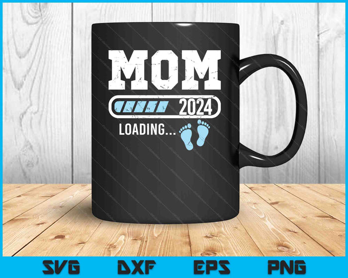 Mom 2024 Loading for Pregnancy Announcement SVG PNG Digital Cutting Files