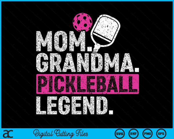 Moeder oma Pickleball legende speler augurk bal SVG PNG digitale snijbestanden