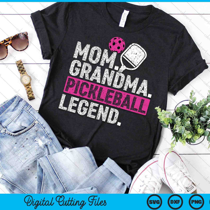 Mom Grandma Pickleball Legend Player Pickle Ball SVG PNG Digital Cutting Files