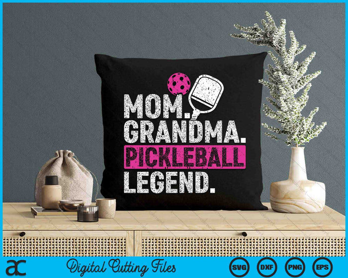 Mom Grandma Pickleball Legend Player Pickle Ball SVG PNG Digital Cutting Files