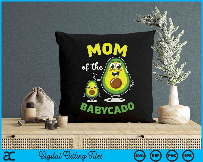 Moeder van de Babycado Avocado-familie bijpassende SVG PNG digitale afdrukbare bestanden