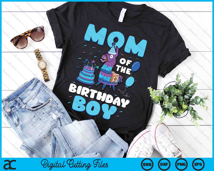 Mom Of The Birthday Boy Llama Mom And Dad Family Party SVG PNG Digital Cutting File