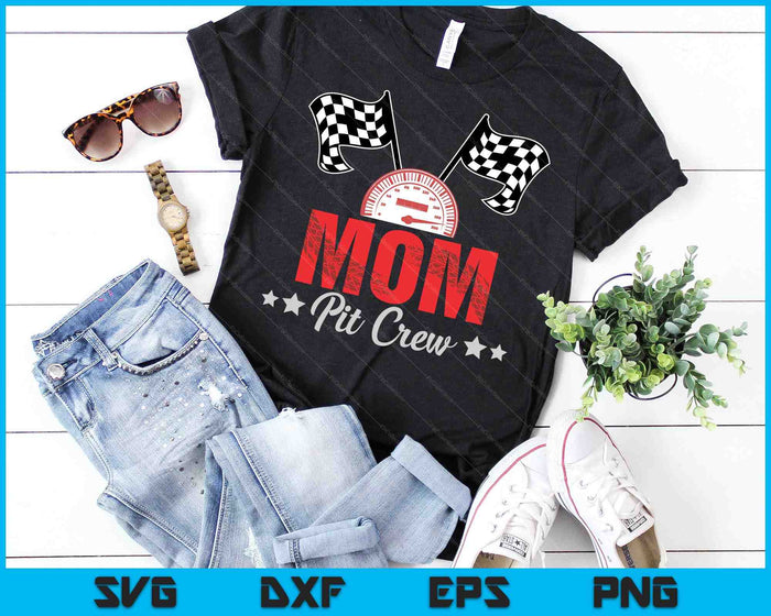 Moeder Pit Crew Race Car Racing Familie SVG PNG digitale afdrukbare bestanden