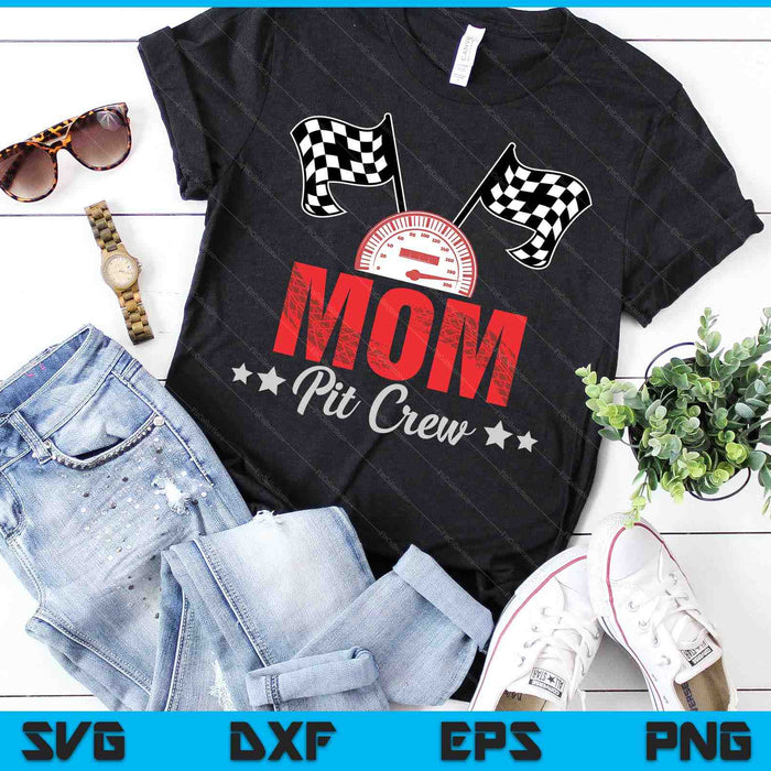 Moeder Pit Crew Race Car Racing Familie SVG PNG digitale afdrukbare bestanden