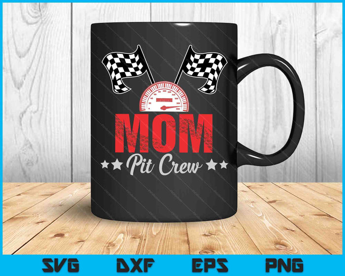 Moeder Pit Crew Race Car Racing Familie SVG PNG digitale afdrukbare bestanden