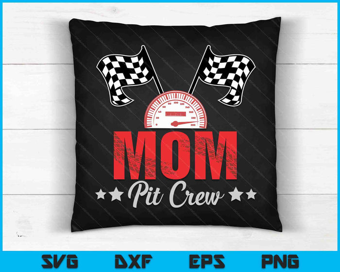 Moeder Pit Crew Race Car Racing Familie SVG PNG digitale afdrukbare bestanden