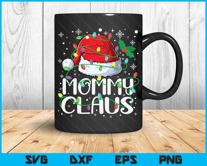 Mama Claus Christmas Santa Matching Family Xmas Pyjama SVG PNG Digitale Snijbestanden