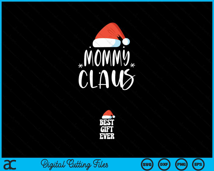 Mommy Clause Pregnancy Announcement Christmas Pregnant Wife SVG PNG Digital Cutting Files