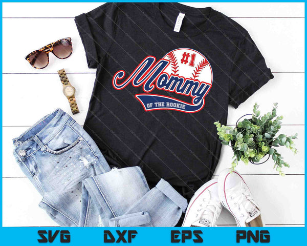 Mommy of Rookie of Year 1st Birthday Baseball SVG PNG Cutting Printable Files - on a t-shirt