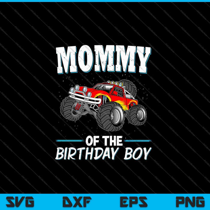 Mama van de feestvarken Monster Truck verjaardag SVG PNG snijden afdrukbare bestanden