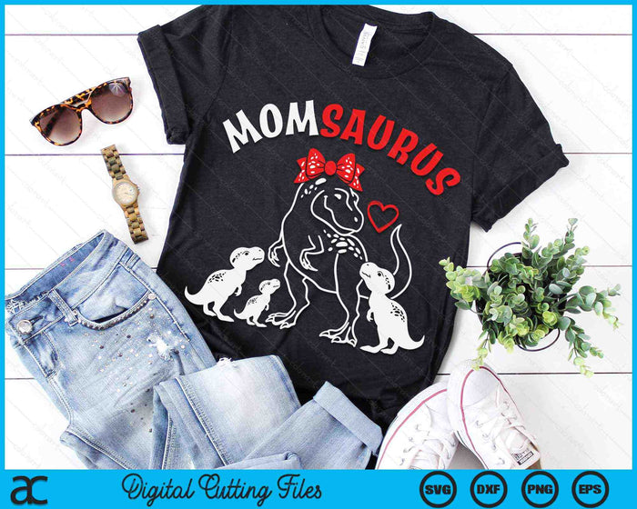 Momsaurus Mom Tyrannosaurus Dinosaur Mother's Day SVG PNG Digital Cutting Files