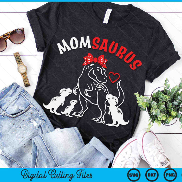 Momsaurus Mom Tyrannosaurus Dinosaur Mother's Day SVG PNG Digital Cutting Files