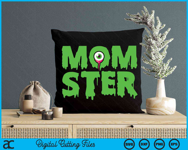 Momster Cute Womans Mom Halloween SVG PNG Digital Cutting Files