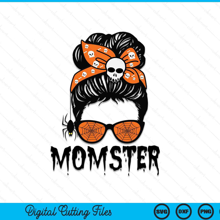 Momster Halloween Costume Skull Mom SVG PNG Cutting Printable Files