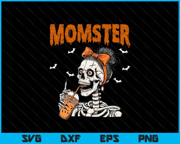Momster Halloween Party Costume Mom Vampire Momster Matching SVG PNG Digital Printable Files