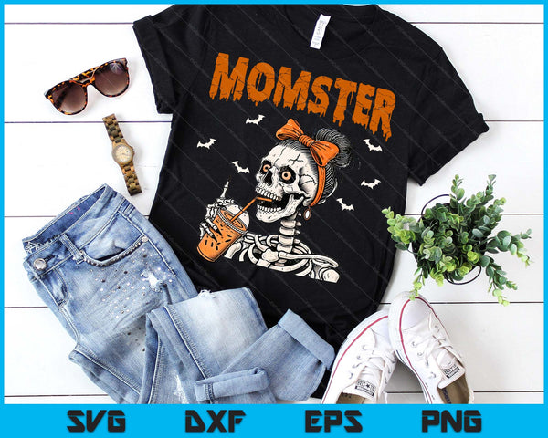 Momster Halloween Party Costume Mom Vampire Momster Matching SVG PNG Digital Printable Files