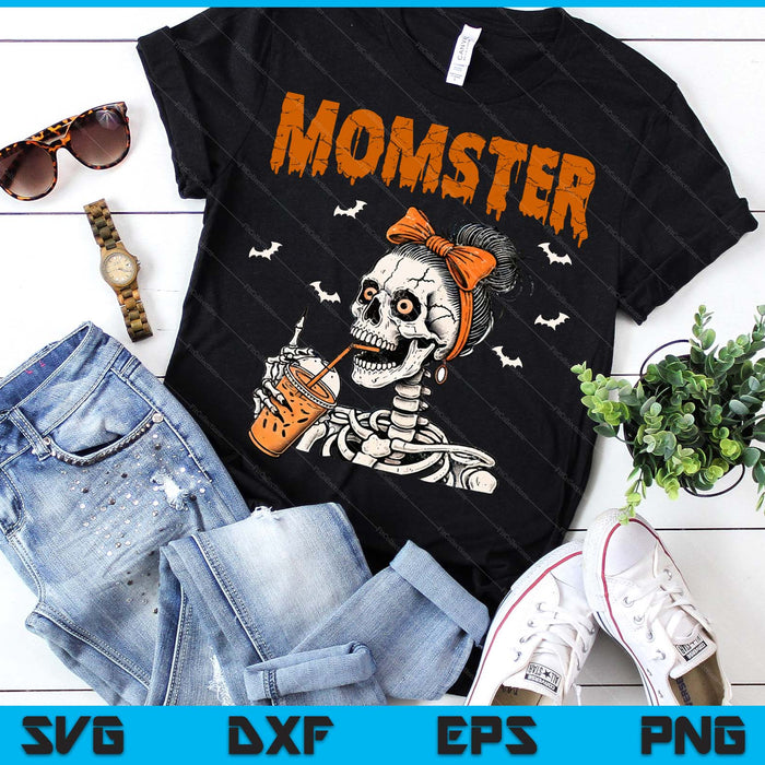 Momster Halloween Party Costume Mom Vampire Momster Matching SVG PNG Digital Printable Files