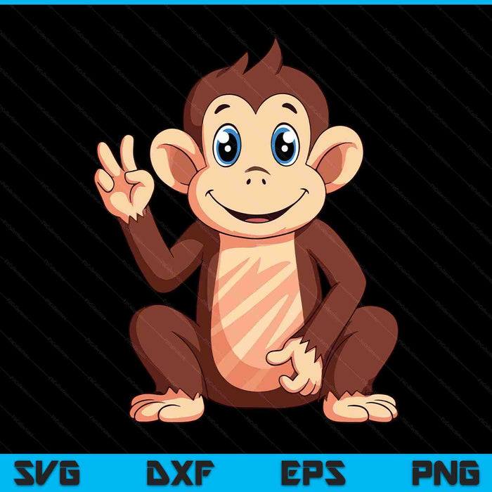 Monkey Lover Kids Boys SVG PNG Digital Printable Files