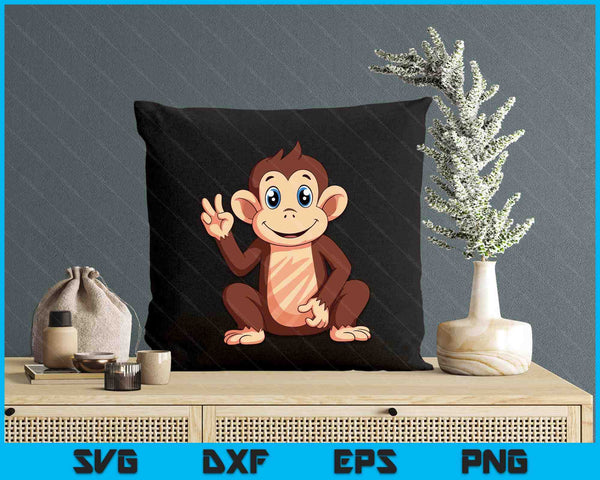 Monkey Lover Kids Boys SVG PNG Digital Printable Files
