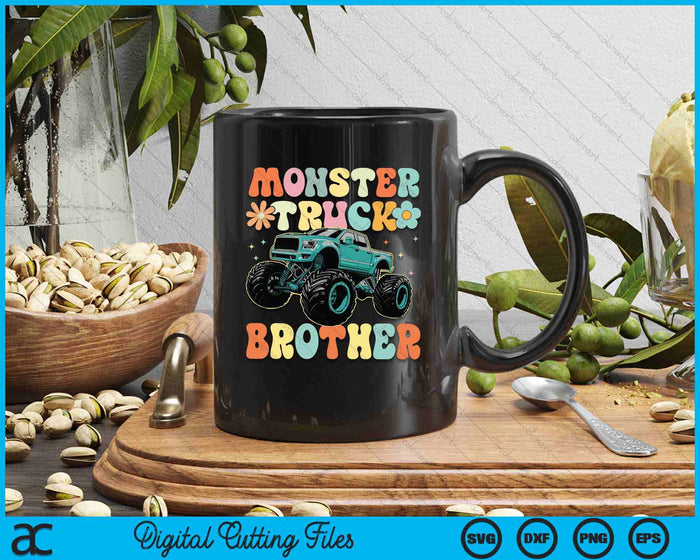 Monster Truck Brother Groovy Truck Lover SVG PNG Digital Printable Files