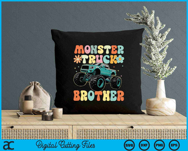 Monster Truck Brother Groovy Truck Lover SVG PNG Digital Printable Files