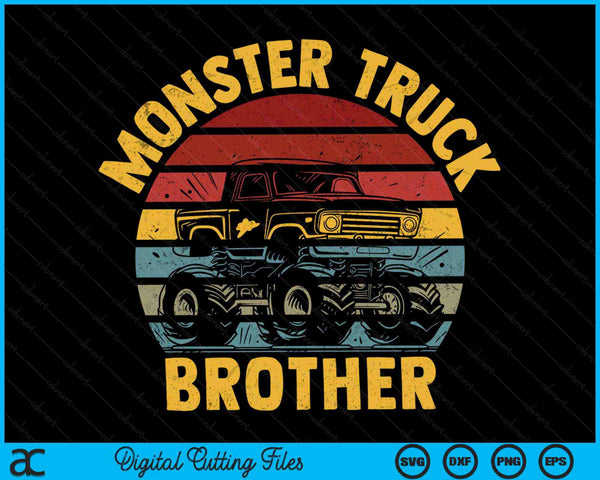 Monster Truck Brother Retro Vintage Monster Truck SVG PNG Digital Cutting Files