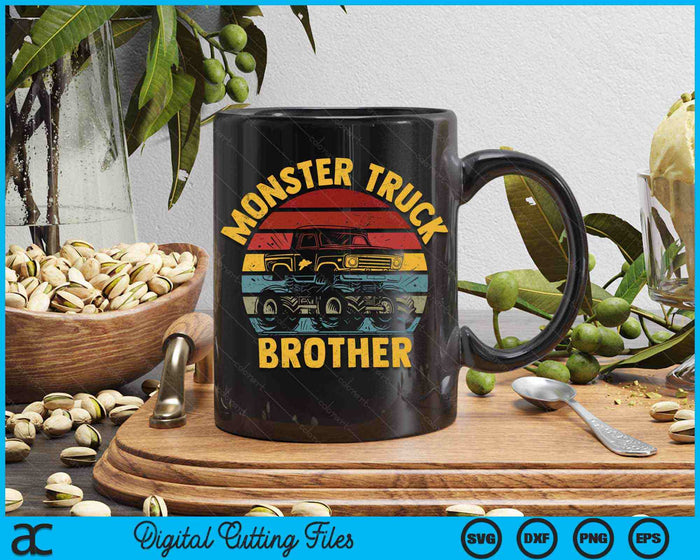 Monster Truck Brother Retro Vintage Monster Truck SVG PNG Digital Cutting Files