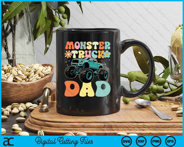 Monster Truck Dad Groovy Truck Lover SVG PNG Digital Printable Files