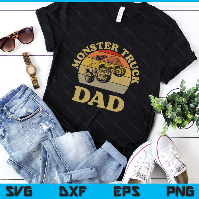 Monster Truck Dad Shirt Retro Vintage Monster Truck SVG PNG Digital Printable Files