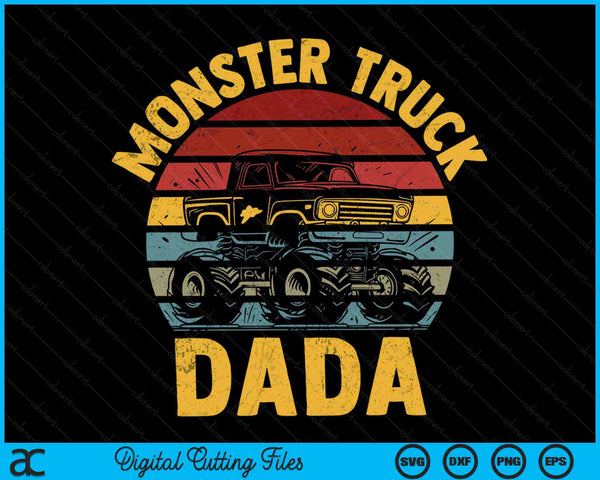 Monster Truck Dada Retro Vintage Monster Truck SVG PNG Digital Cutting Files