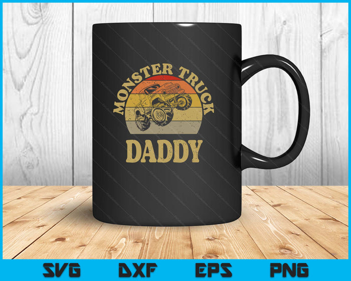 Monster Truck Daddy Shirt Retro Vintage Monster Truck SVG PNG Digital Printable Files