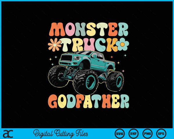 Monster truck godfather groovy truck lover SVG cut file