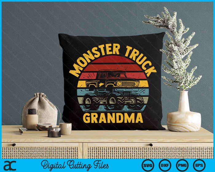 Monster Truck Grandma Retro Vintage Monster Truck SVG PNG Digital Cutting Files