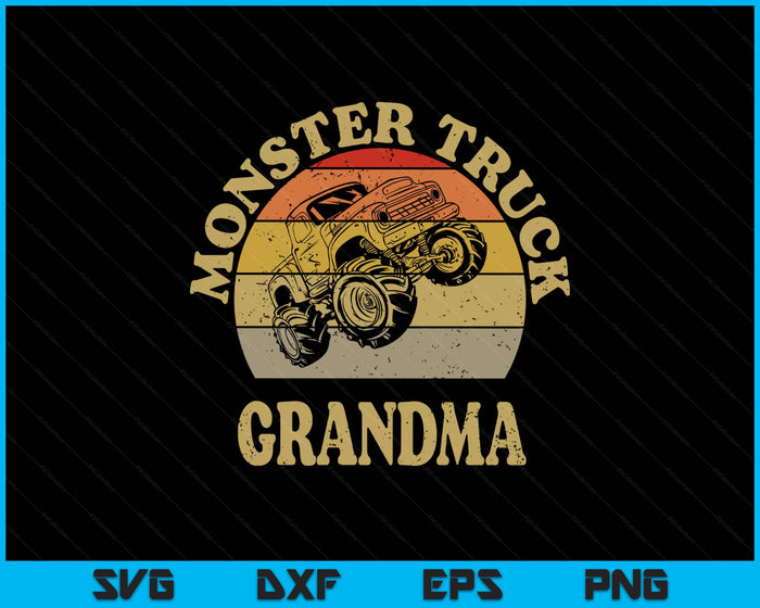 Monster Truck Grandma Shirt Retro Vintage Monster Truck SVG PNG Digital Printable Files
