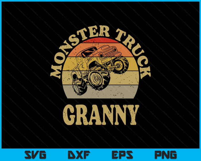 Monster Truck Granny Shirt Retro Vintage Monster Truck SVG PNG Digital Printable Files