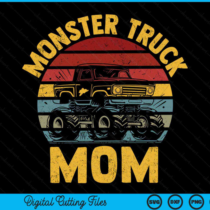 Monster truck mom retro vintage SVG cut file