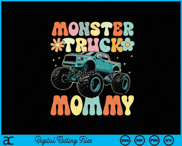 Monster truck mommy groovy truck lover SVG cut file