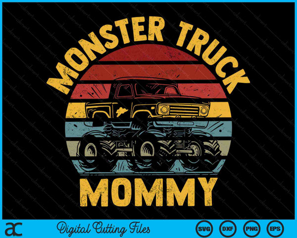 Monster Truck Mommy Retro Vintage Monster Truck SVG PNG Digital Cutting Files