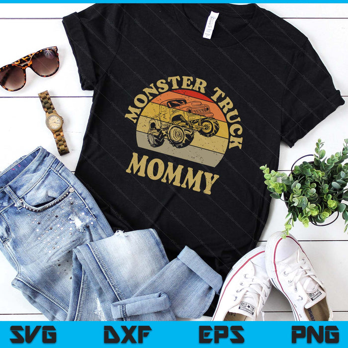 Monster Truck Mommy Shirt Retro Vintage Monster Truck SVG PNG Digital Printable Files