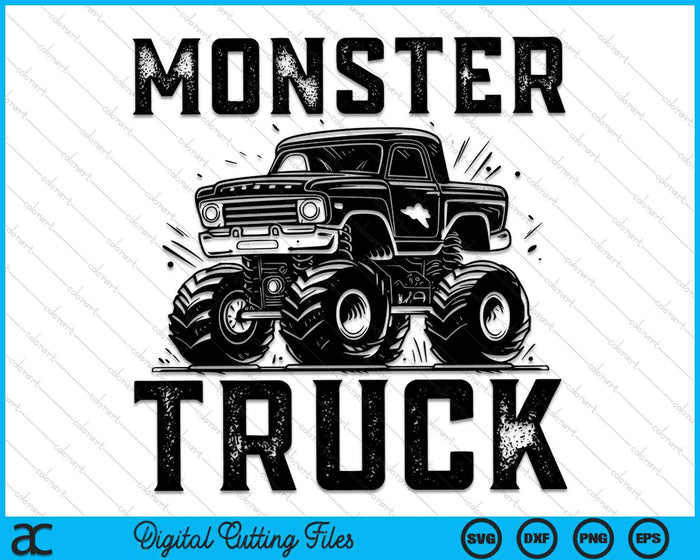 Monster Truck Retro Vintage Off Road SVG PNG digitale snijbestanden