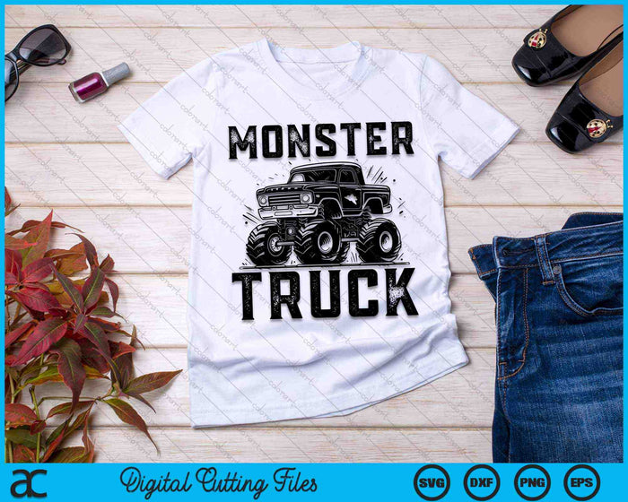 Monster Truck Retro Vintage Off Road SVG PNG Digital Cutting Files