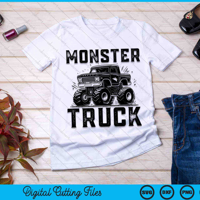 Monster Truck Retro Vintage Off Road SVG PNG Digital Cutting Files