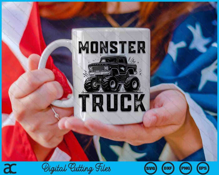 Monster Truck Retro Vintage Off Road SVG PNG Digital Cutting Files