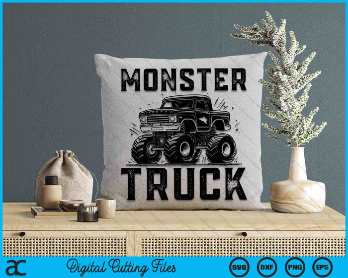 Monster Truck Retro Vintage Off Road SVG PNG Digital Cutting Files