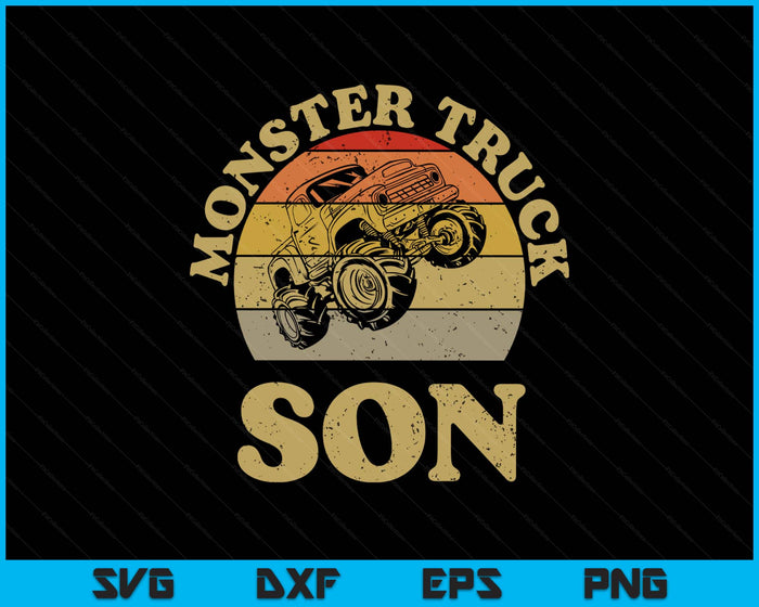 Monster Truck Son Shirt Retro Vintage Monster Truck SVG PNG Digital Printable Files