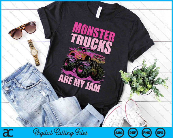 Monster Trucks Are My Jam SVG PNG Digital Cutting Files