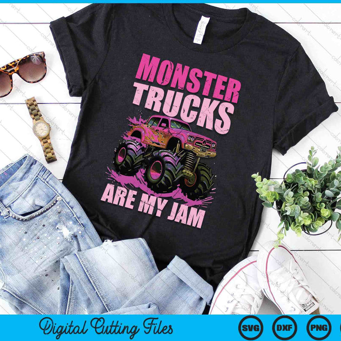 Monster Trucks Are My Jam SVG PNG Digital Cutting Files